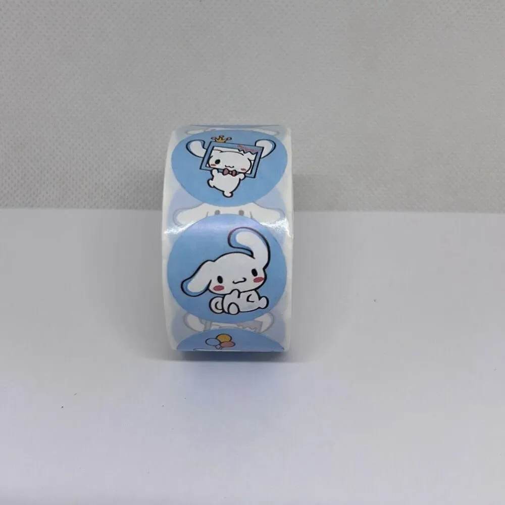 500 Pieces/roll 1inch Cinnamoroll Label Stickers Hello Kitty
